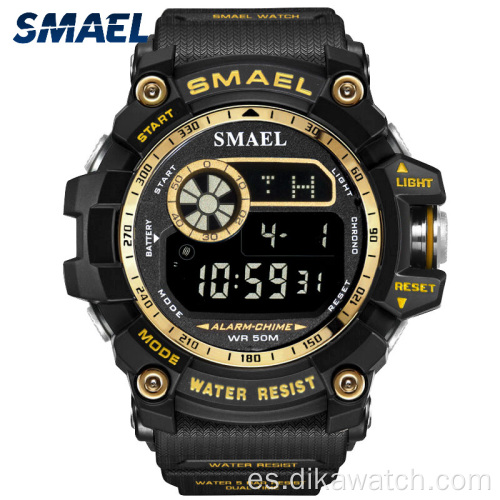 SMAEL Relojes digitales militares Reloj impermeable con alarma para hombres